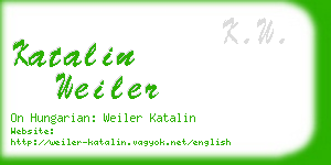 katalin weiler business card